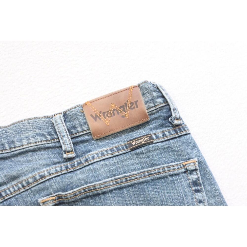 Wrangler Advanced Comfort Western Straight Cut Denim Blue Jeans Mens Sz 36 x 30